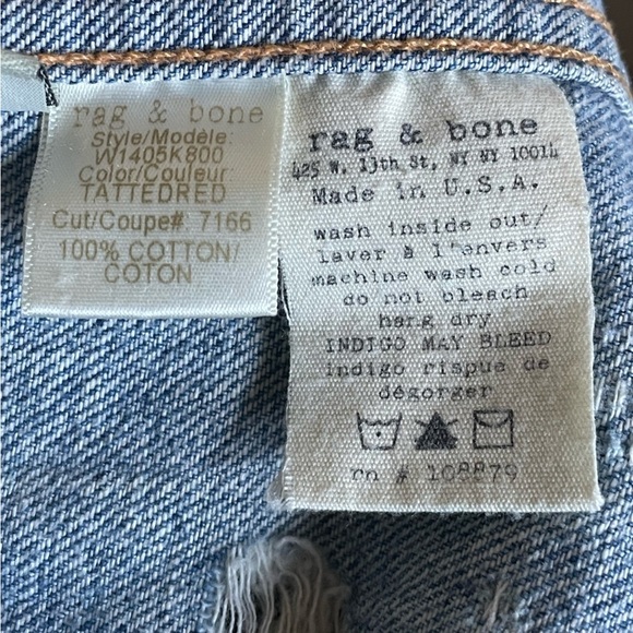Rag & Bone/Jean Light Blue Cut Off Distressed Denim Vest EUC Size Extra Small - Picture 11 of 12